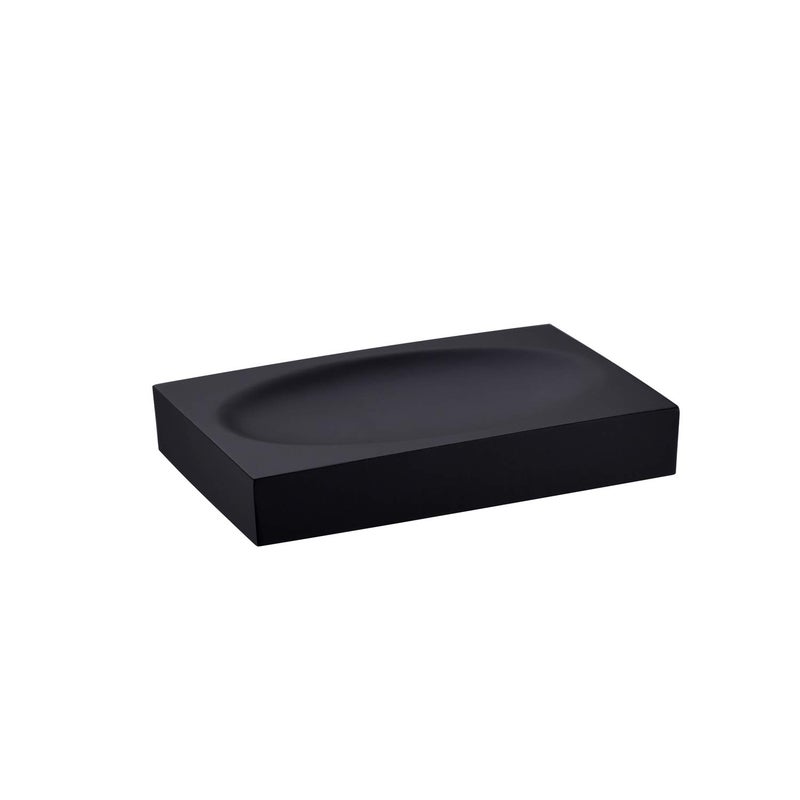 Jincrop Matte Black Soap Dish Holder Matte Soap Dish,Soap Holder for Bathroom Kitchen Wash Room Vanity to Place Soap, Sponges, Small Jewelry Tray Storage and so on.(Black) - Image 1